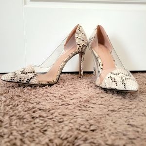 Snake skin high heels